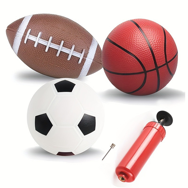 Outdoor Sport An - 3-teiliges Set mit 6-Zoll-Fußball-, Basketball- und