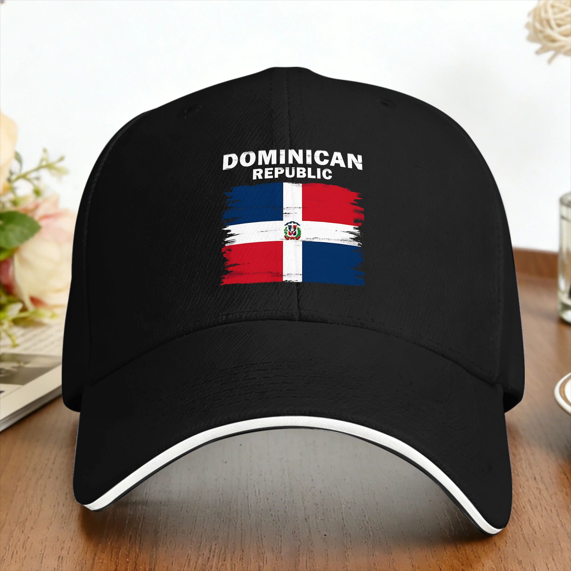 Outdoor Sport Ideas - Baseballmütze mit Flagge der Dominikanischen Republik,