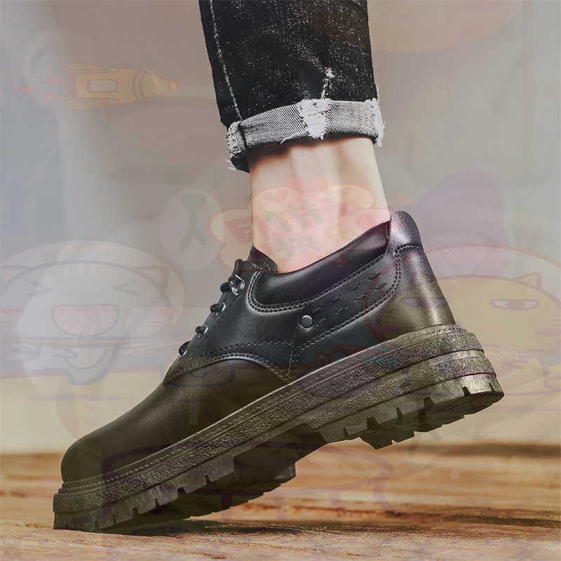 Outdoor Sport An - Dunkles Naturleder, modische Turnschuhe, Tennis-Herren-Turnschuhe, modische