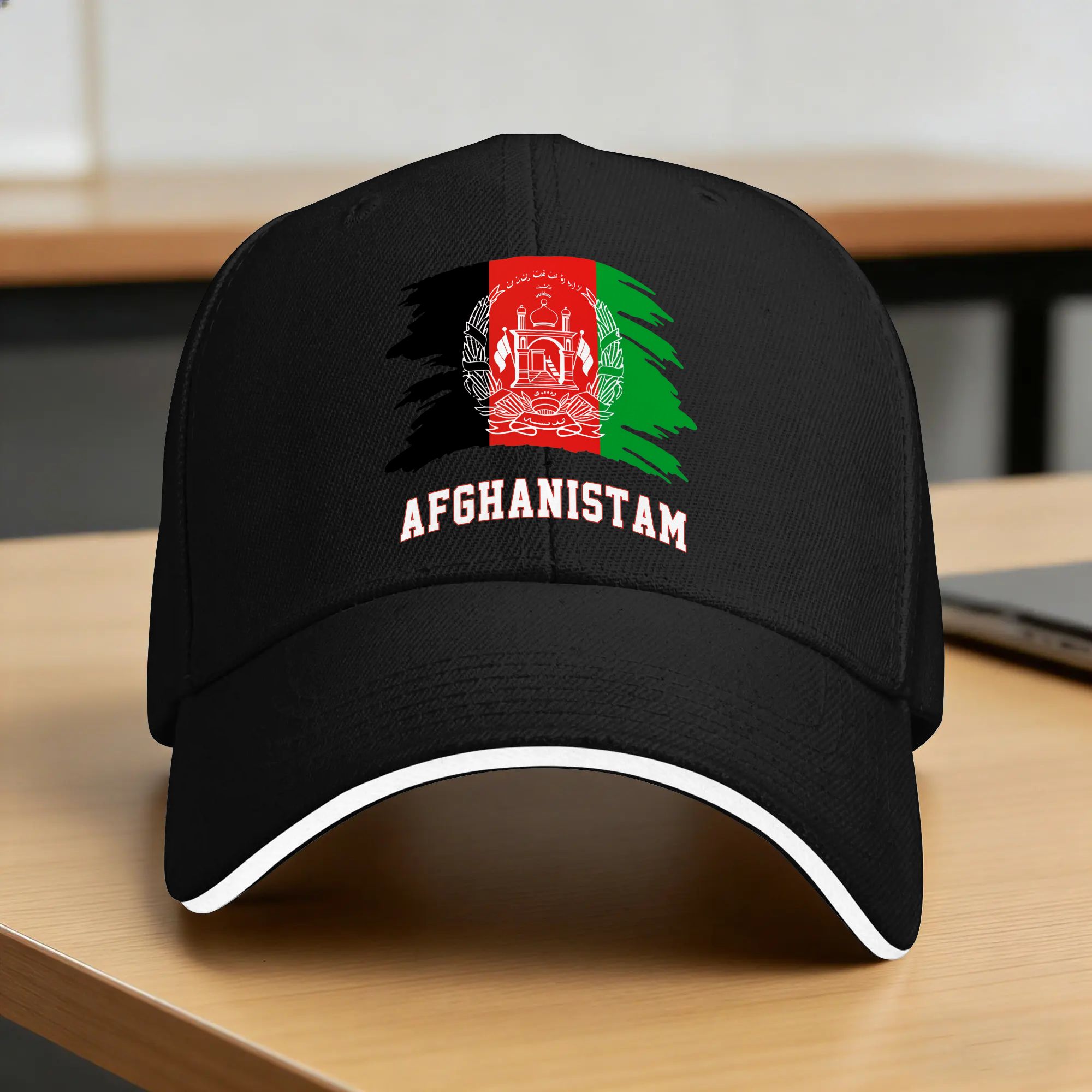 Outdoor Sport Ideas - Afghanistan-Flagge Afghanische Baseballkappe aus Holzkohle, Unisex-Design,