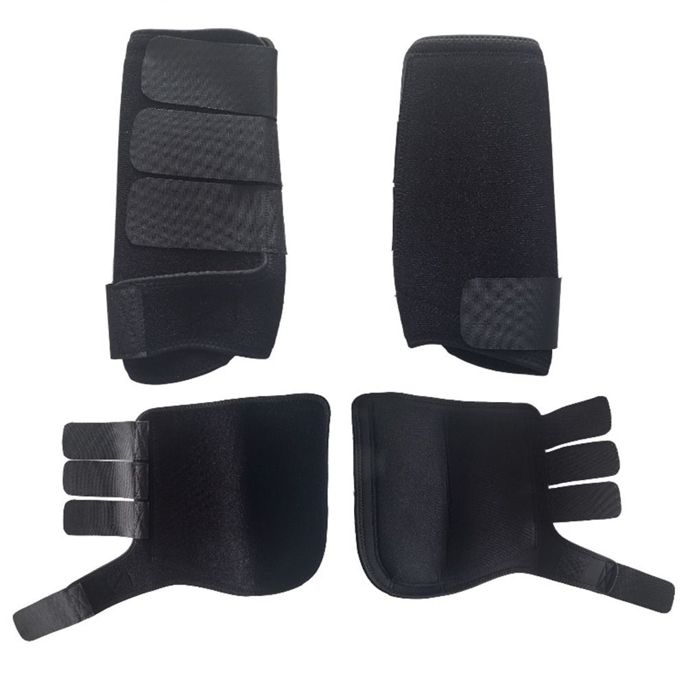 Brushing Boot Horse - 4-teiliges Set Bunte Pferde-Sportgamaschen, 3 Größen,