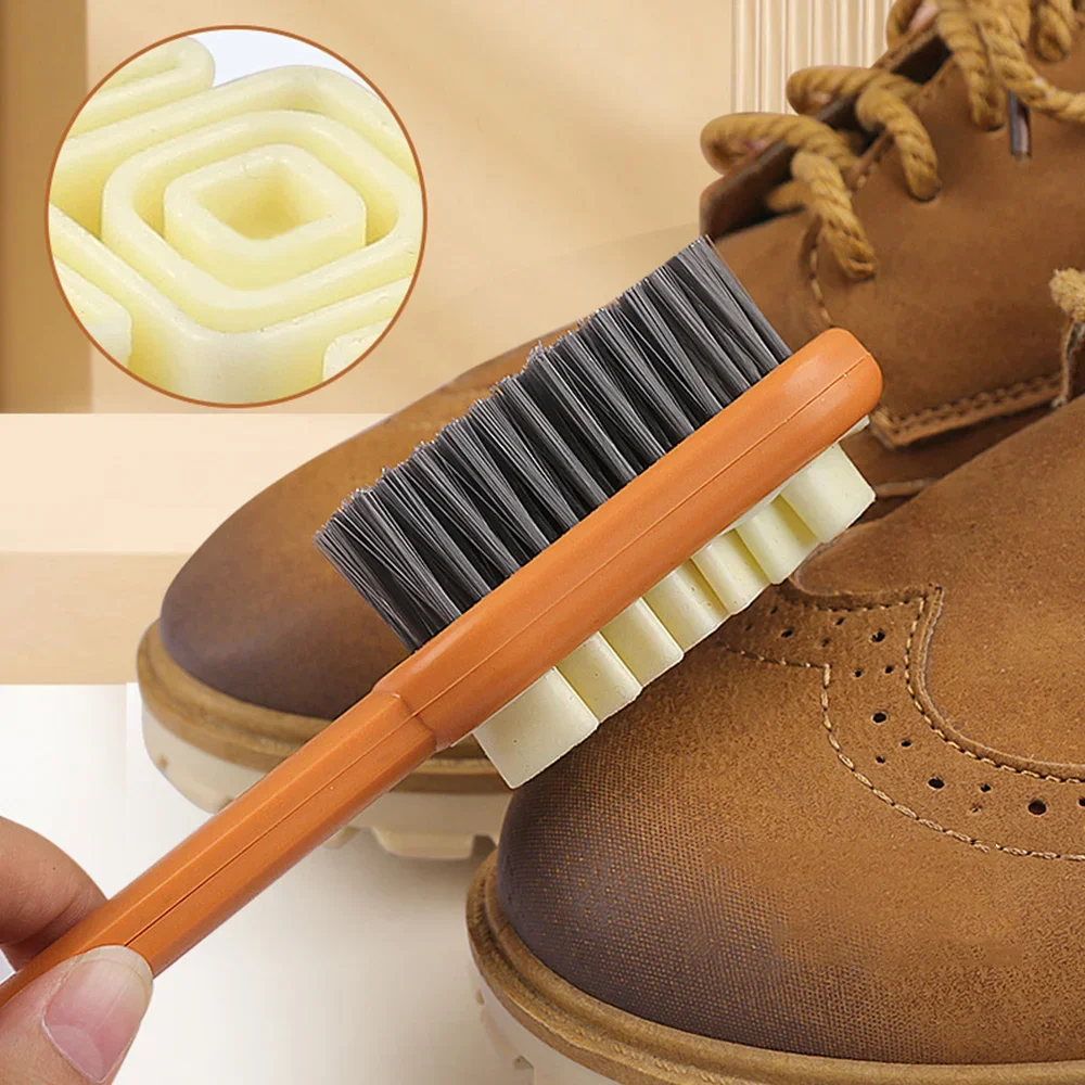 Brushing Boot Horse - 1 Stück 2-in-1 Wildleder-Schuhbürste und Gummi-Radierer-Set,