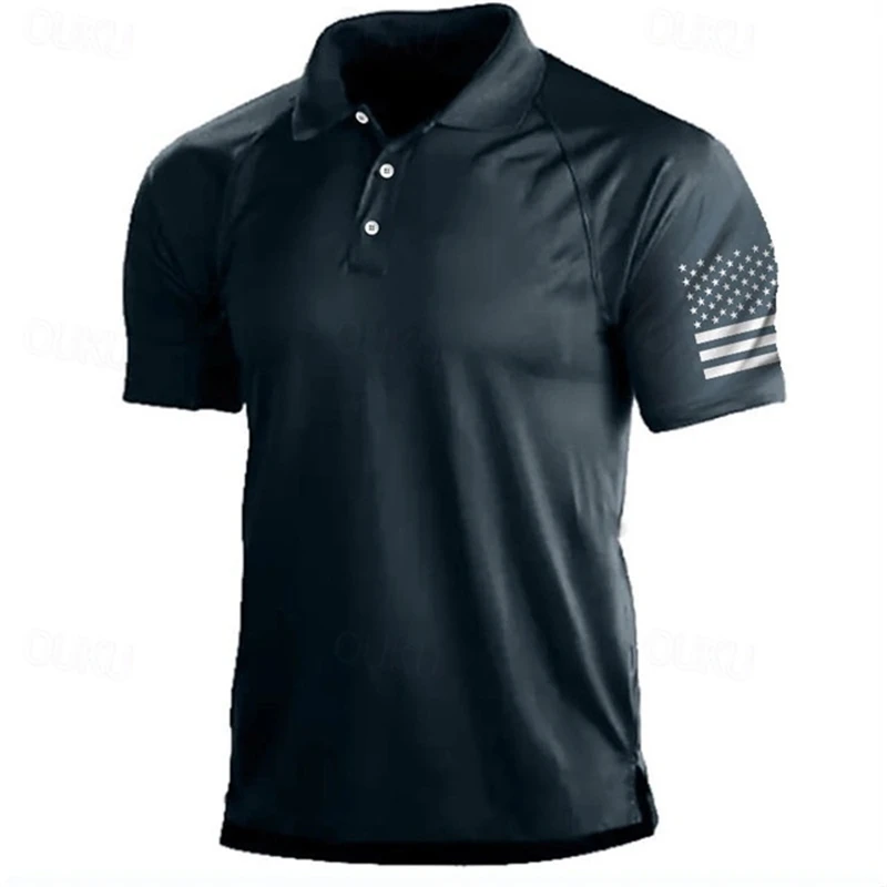 3D-gedrucktes Polohemd mit USA – Outdoor Sport Usa Bewertung und Preis