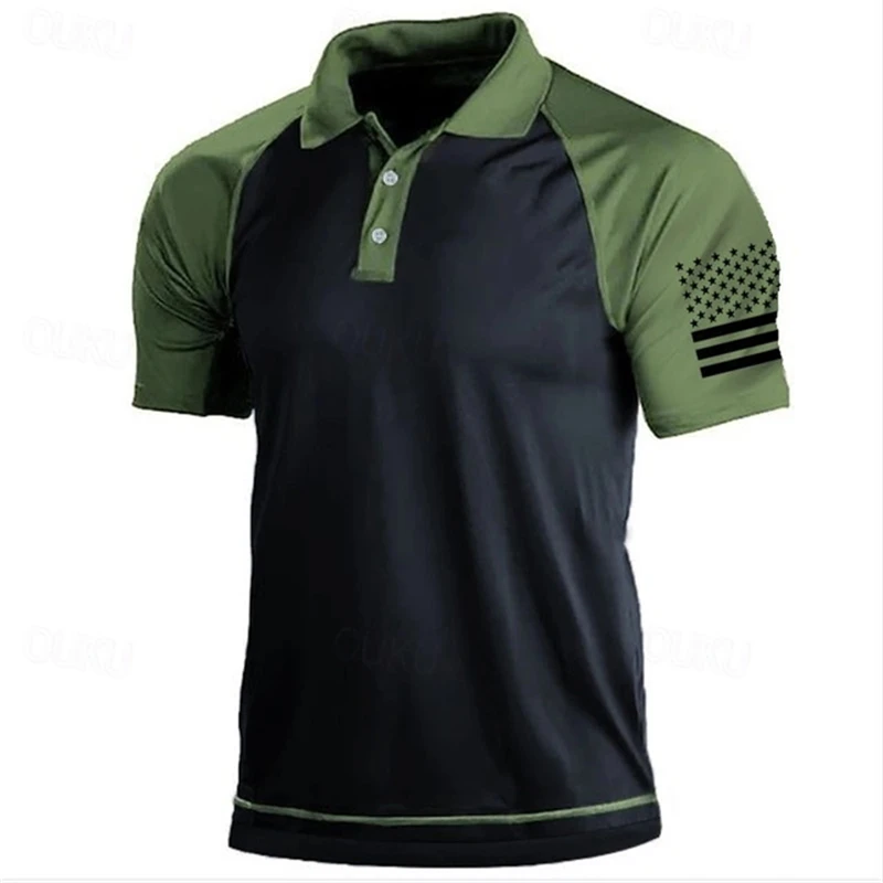 3D-gedrucktes Polohemd mit USA – Outdoor Sport Usa Bewertung und Preis