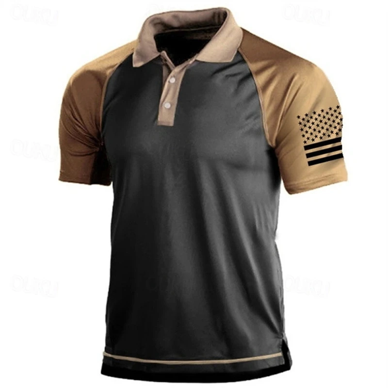 3D-gedrucktes Polohemd mit USA – Outdoor Sport Usa Bewertung und Preis